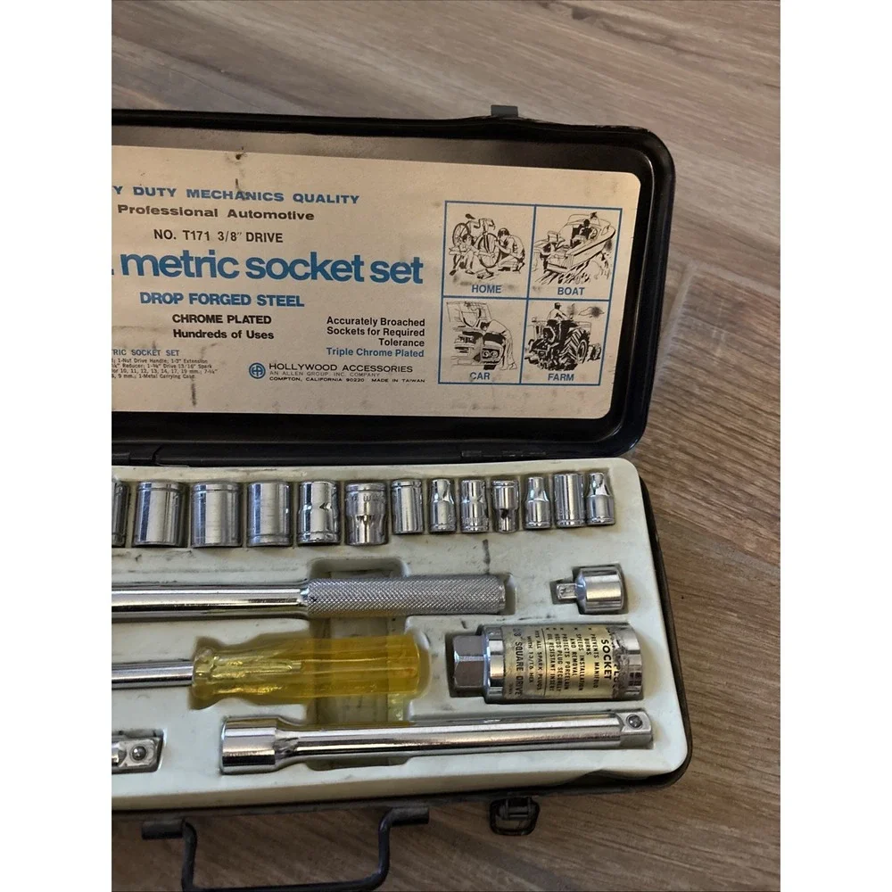 VTG Heavy Duty Mechanics 21 Piece No. T171 Socket Wrench Set 3/8